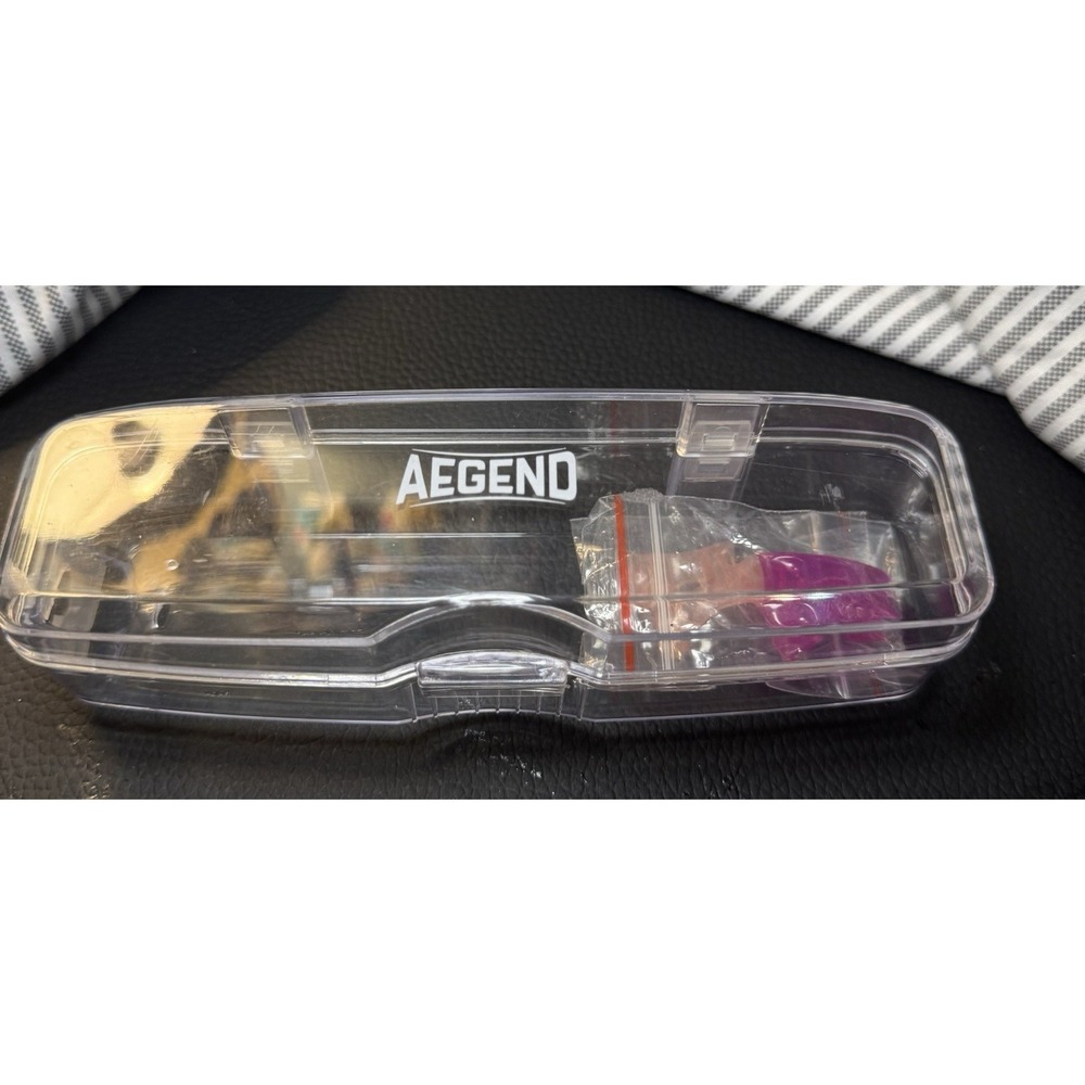 Aegend Swim Goggles Clear Case with 2 Sets of Nose Piece Replacements Pink Peach
